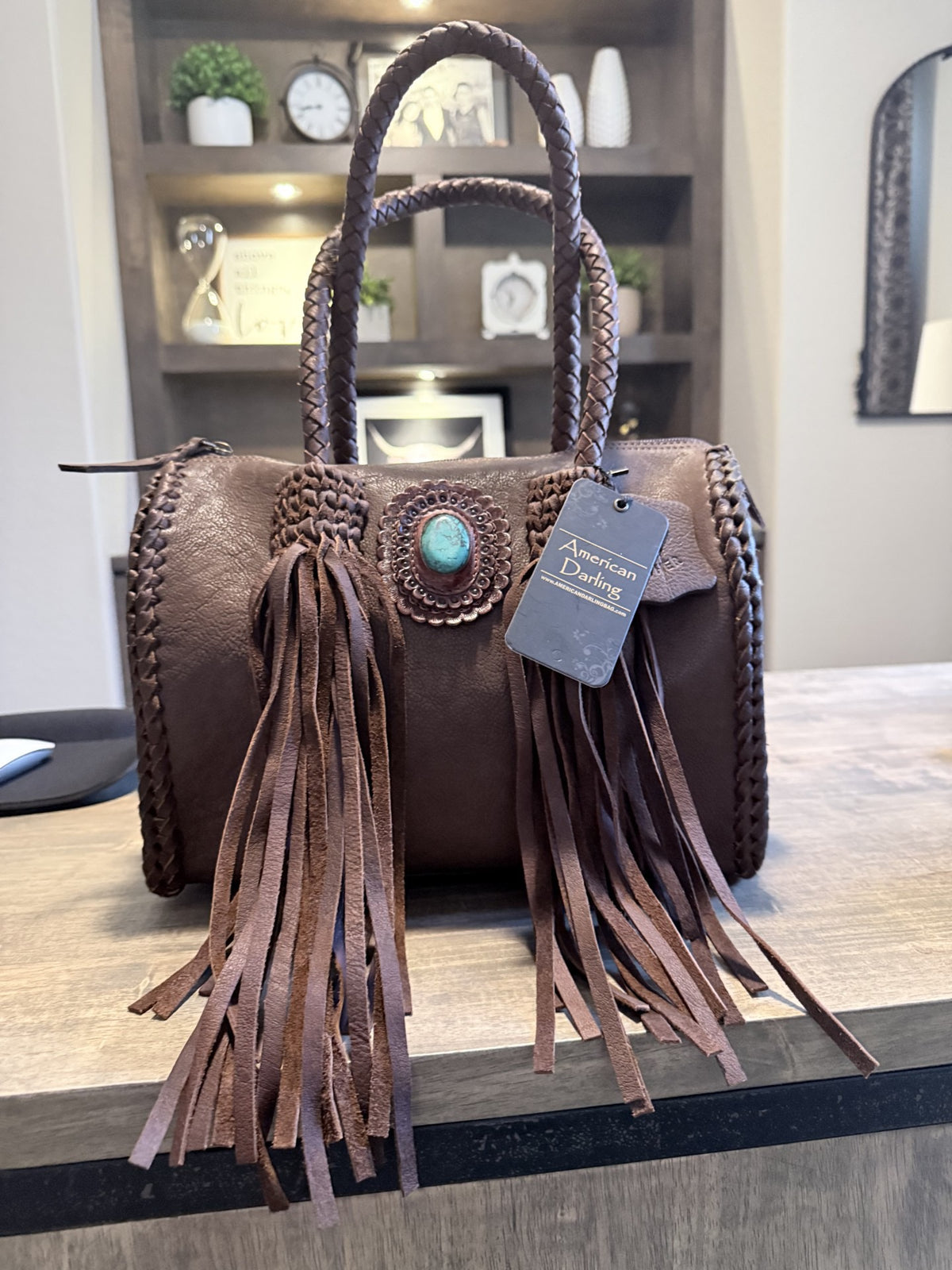 American Darling Dark Leather Duffle